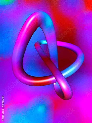 3d abstraction illustration of object on background