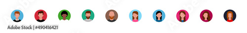 Man and woman silhouette icon. Avatar profile. Vector illustration.