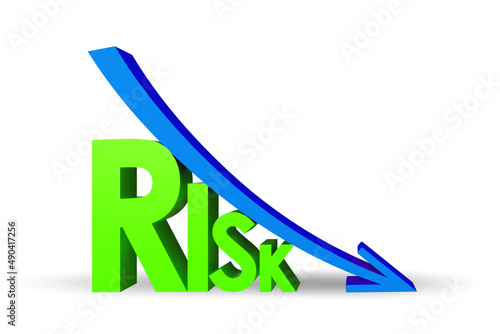 Risk reduction concept with graph photo