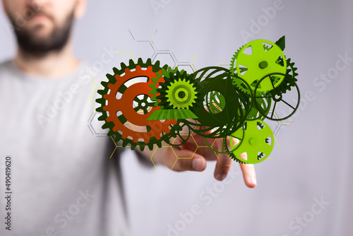 Green Technology Symbol 3d ...