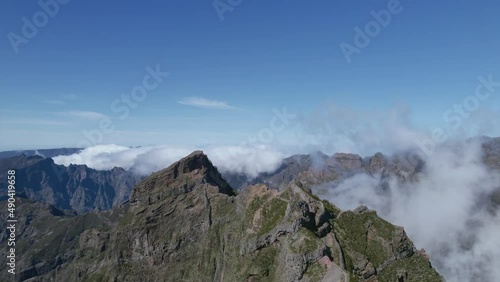 Flying Through Clouds Above Mountain Tops Paradise Heaven Eternity Creation Mountain Range Hour High Peaks Wonderful Inspiring Natural Landscape 4K