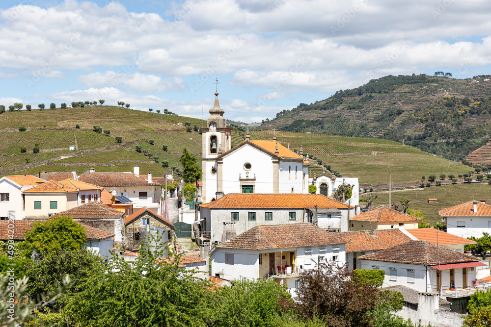 a view of São Miguel de Lobrigos town, Santa Marta de Penaguião, district of Vila Real, Portugal
