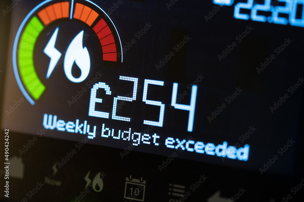 Fotografia Smart Meter with Budget Exceeded Warning