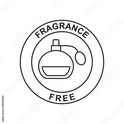 Fagrance free icon in black line style icon, style isolated on white background