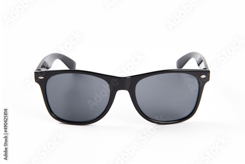 black sun glasses isolated on white background