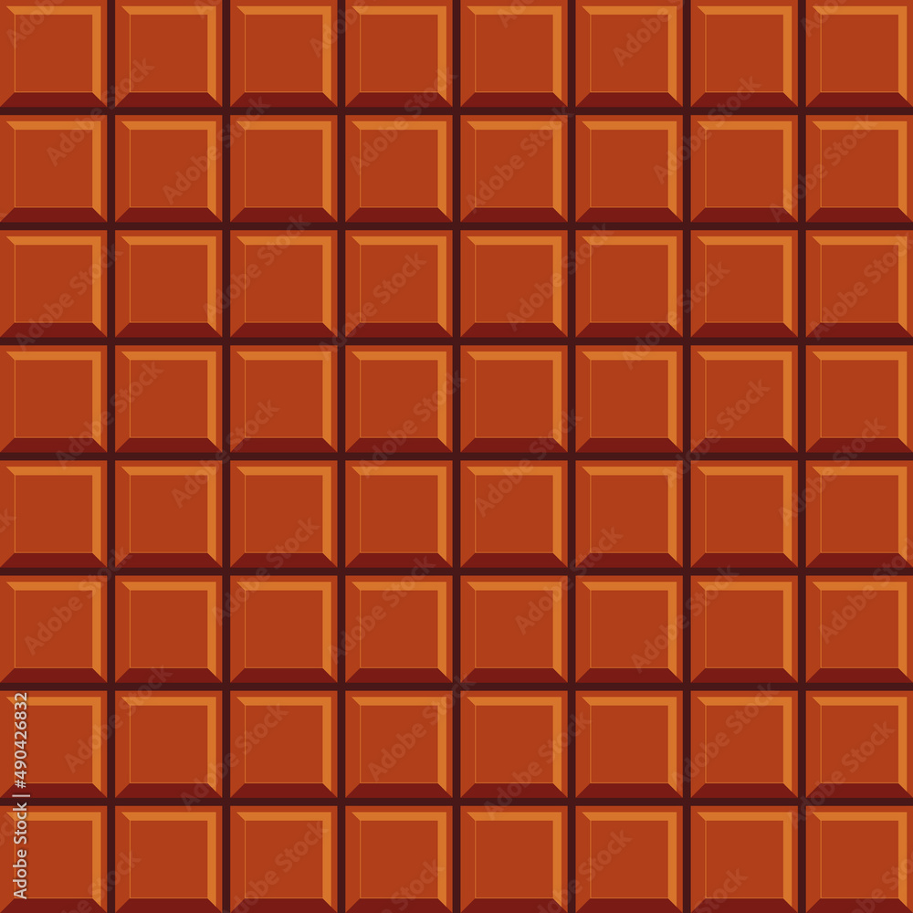 Chocolate bar seamless pattern. Chocolate Bar Pattern Background. Vector illustration