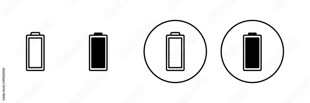 Battery icons set. battery Charging sign. battery charge level Battery icons set. battery Charging sign. battery charge level