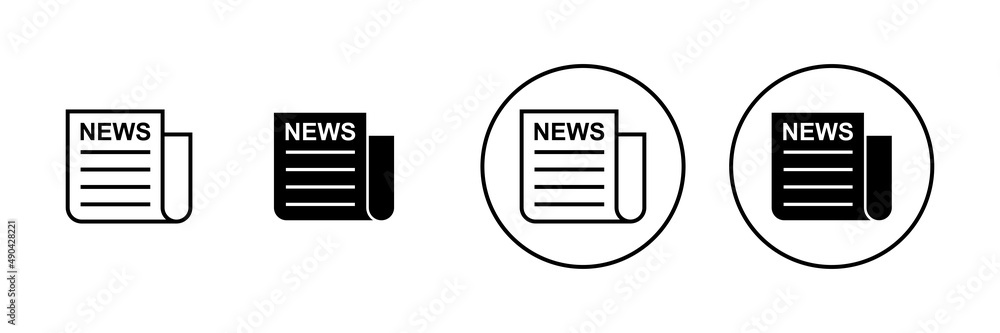 Newspaper icons set. news paper sign and symbolign Newspaper icons set. news paper sign and symbolign