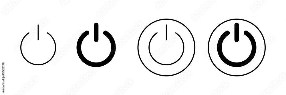 Power icons set. Power Switch sign and symbol. Electric power Power icons set. Power Switch sign and symbol. Electric power