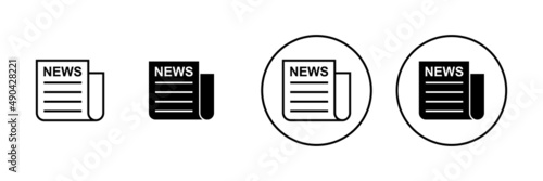 Newspaper icons set. news paper sign and symbolign