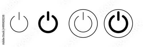 Power icons set. Power Switch sign and symbol. Electric power
