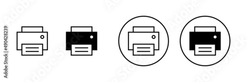 Print icons set. printer sign and symbol