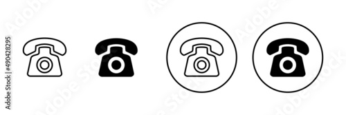 Telephone icons set. phone sign and symbol © avaicon