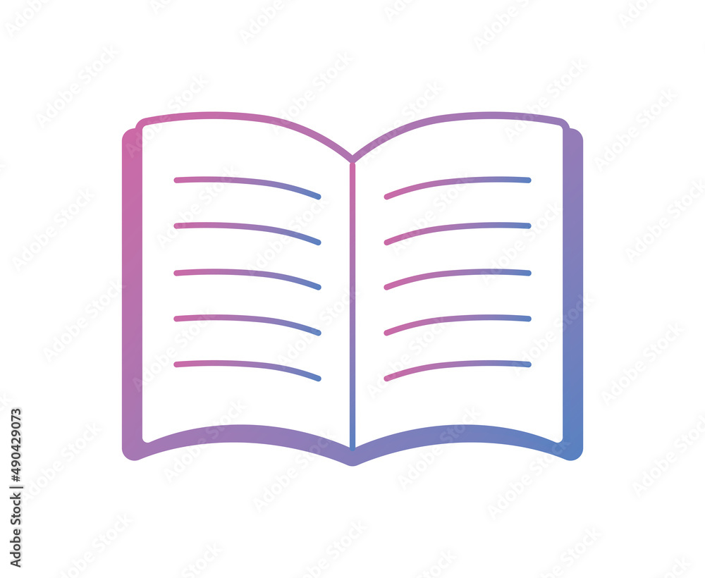Open book isolated vector icon Open book isolated vector icon
