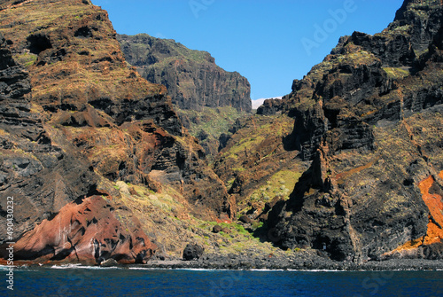 big mountains in ocean island in Tenerife Canary Islands