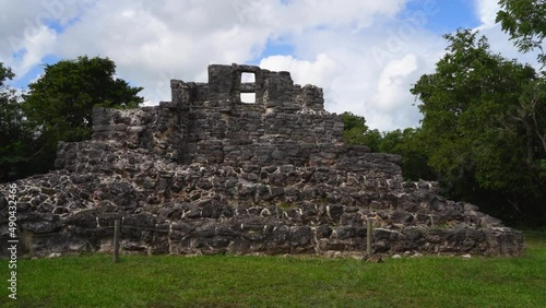 Ruins of Ancient Mayan City in San Gervasio, Cozumel Island in Mexico photo