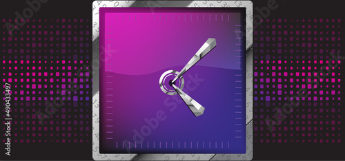 Scifi wrist clock vector illustration