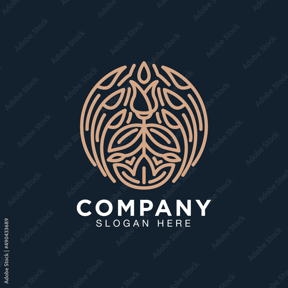 Floral ornament logo and icon. Abstract beauty flower logo design collection. Floral ornament logo and icon. Abstract beauty flower logo design collection.
