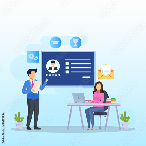 Join our team, we are hiring concept, vector illustration.