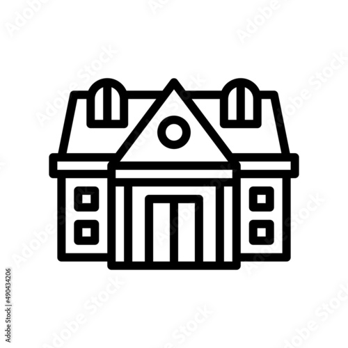 mansion line style icon. vector illustration for graphic design, website, app
