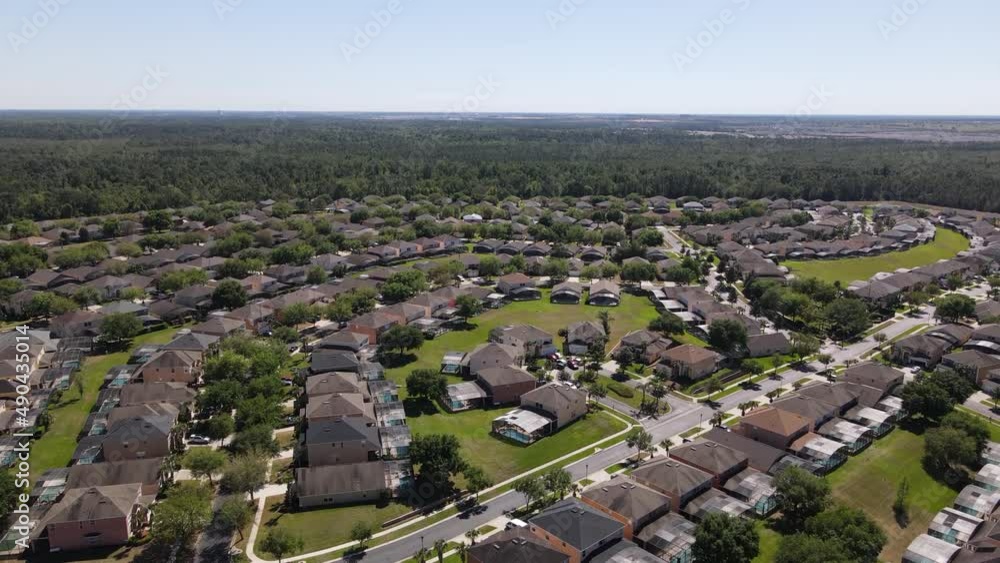 Large Subdivision of Florida Homes Next to a Large Wooded Area Large Subdivision of Florida Homes Next to a Large Wooded Area