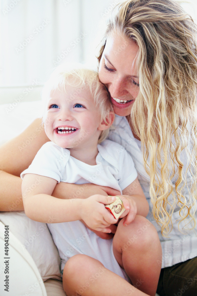 There is no love like a mothers love for her child. Shot of a mother and her baby boy playing with building blocks. There is no love like a mothers love for her child. Shot of a mother and her baby boy playing with building blocks.