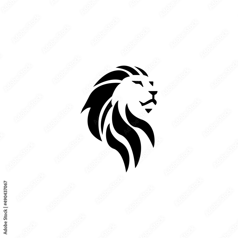 Modern business logo concept, lion head icon, vector illustration