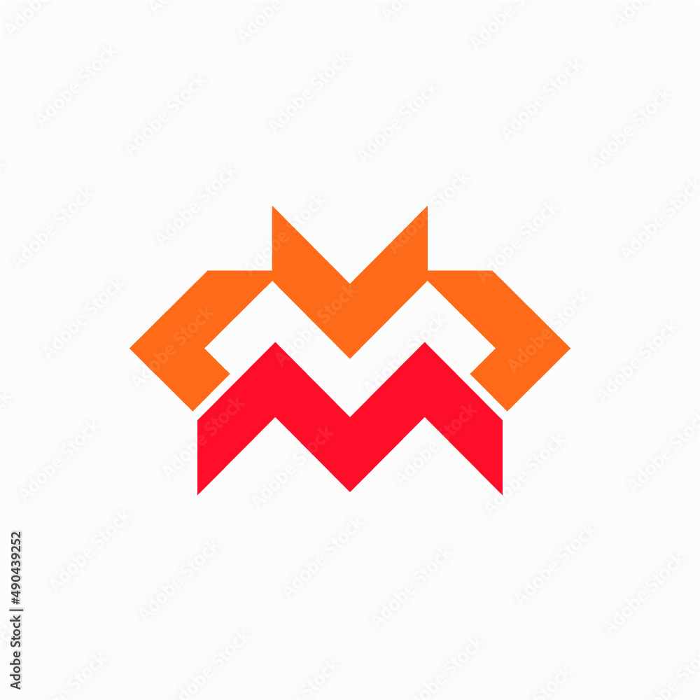 MM initial logo vector image MM initial logo vector image