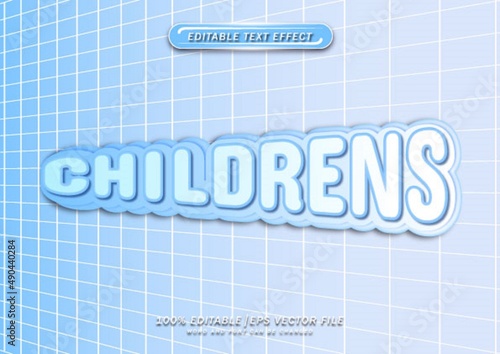 Childrens day editable text effect