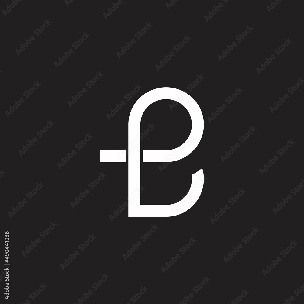 letter pl geometric loop line logo vector letter pl geometric loop line logo vector