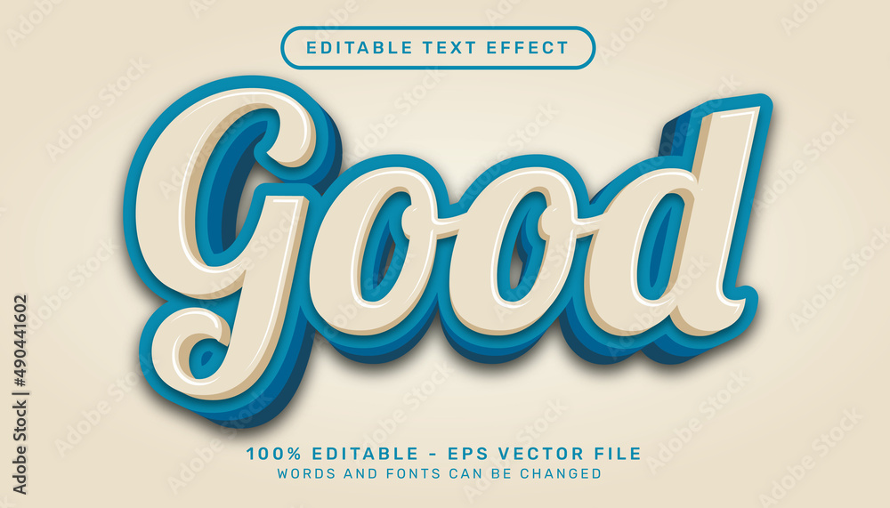Editable text effect - good 3d style concept