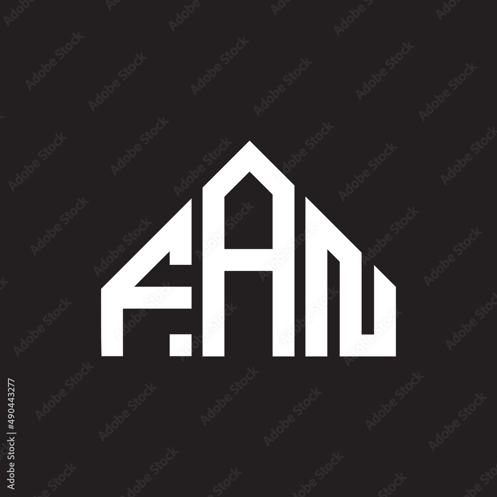 FAN letter logo design on black background. FAN creative initials letter logo concept. FAN letter design.