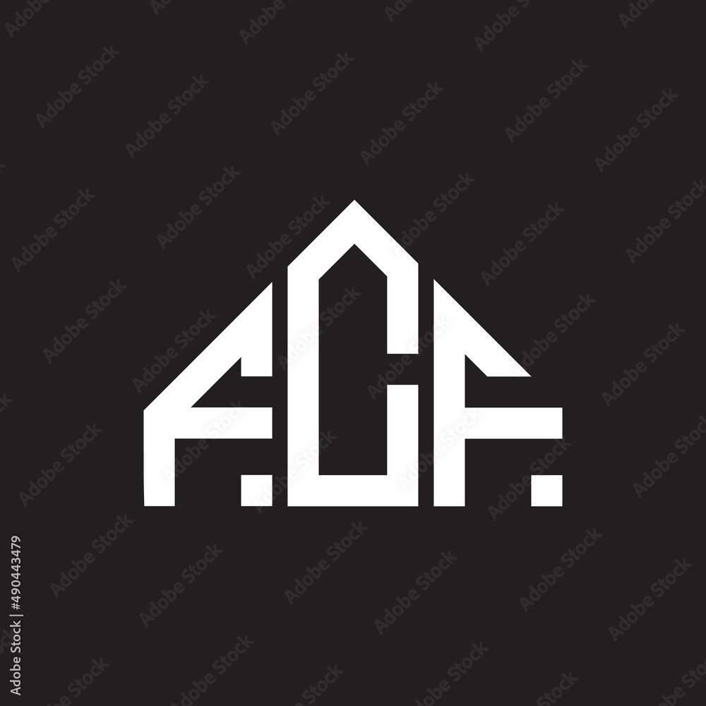 FCF letter logo design on black background. FCF creative initials letter logo concept. FCF letter design. FCF letter logo design on black background. FCF creative initials letter logo concept. FCF letter design.