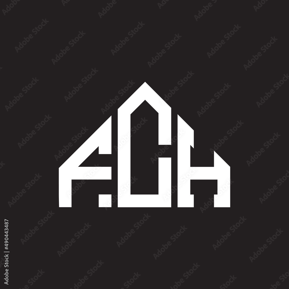 FCH letter logo design on black background. FCH creative initials letter logo concept. FCH letter design. FCH letter logo design on black background. FCH creative initials letter logo concept. FCH letter design.