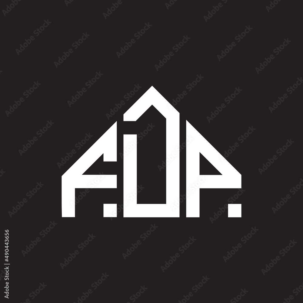 FDP letter logo design on black background. FDP creative initials letter logo concept. FDP letter design.