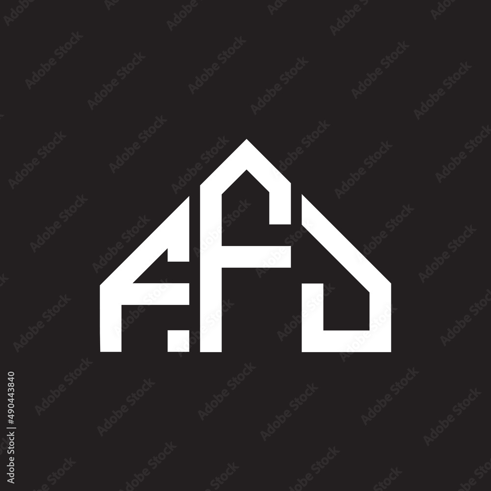 FFJ letter logo design on black background. FFJ creative initials letter logo concept. FFJ letter design. FFJ letter logo design on black background. FFJ creative initials letter logo concept. FFJ letter design.