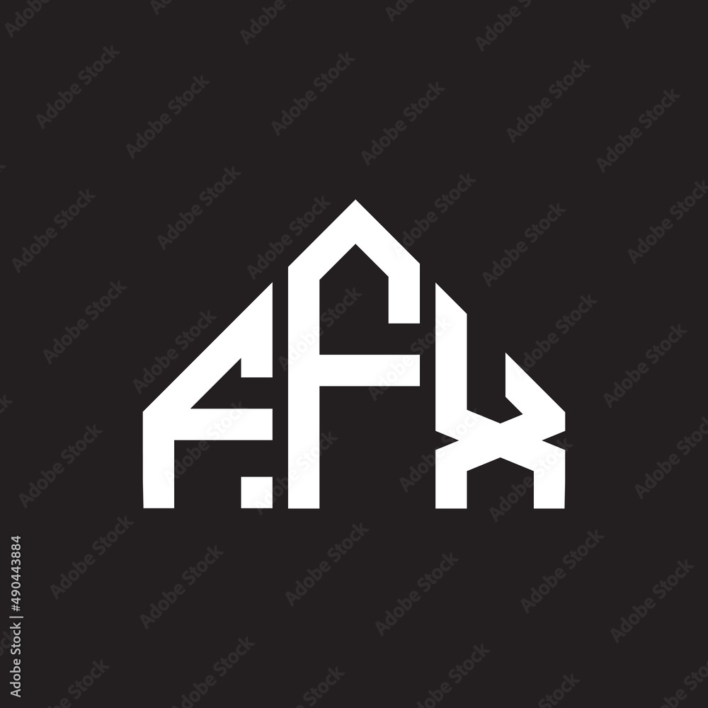 FFX letter logo design on black background. FFX creative initials letter logo concept. FFX letter design. FFX letter logo design on black background. FFX creative initials letter logo concept. FFX letter design.
