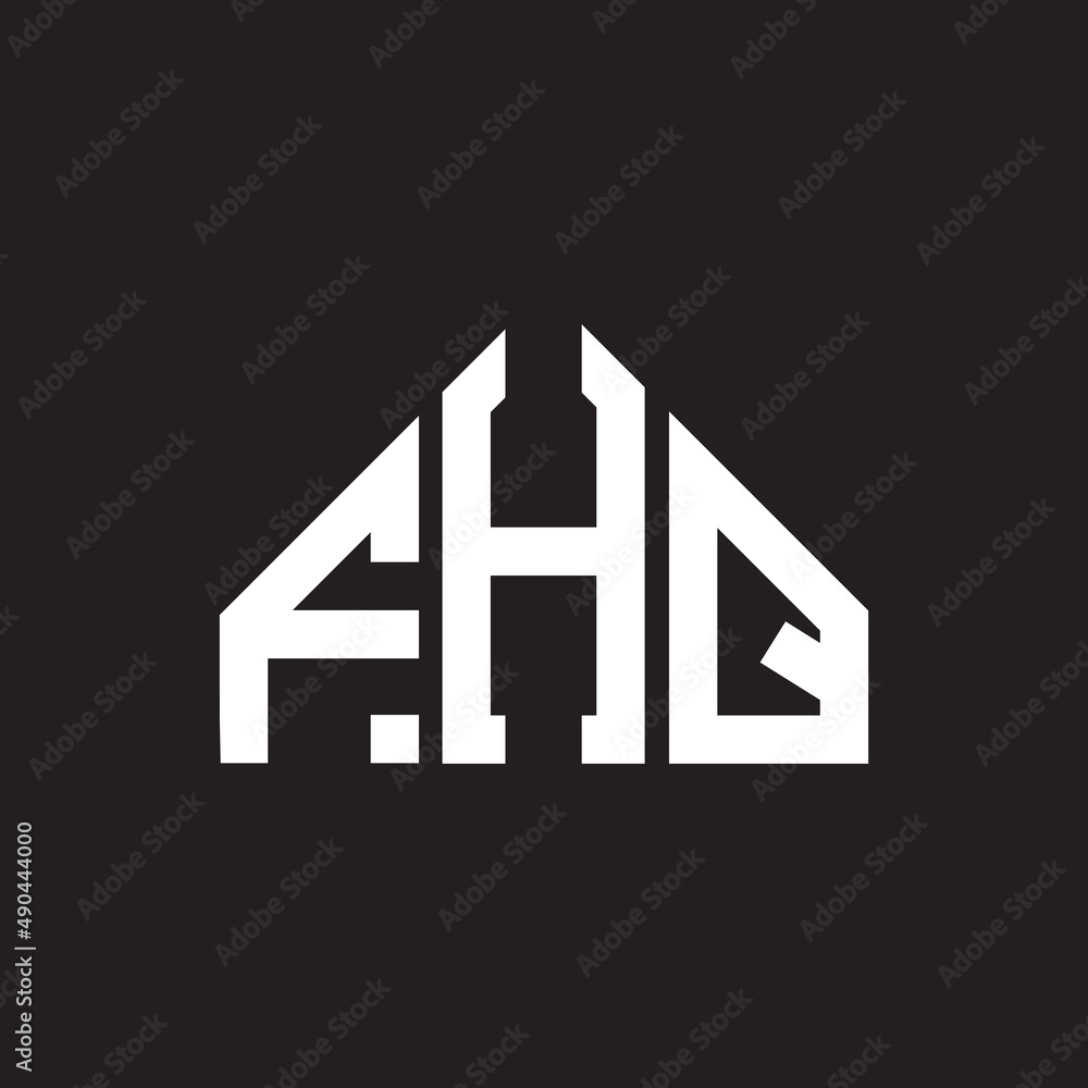 FHQ letter logo design on black background. FHQ creative initials letter logo concept. FHQ letter design. FHQ letter logo design on black background. FHQ creative initials letter logo concept. FHQ letter design.