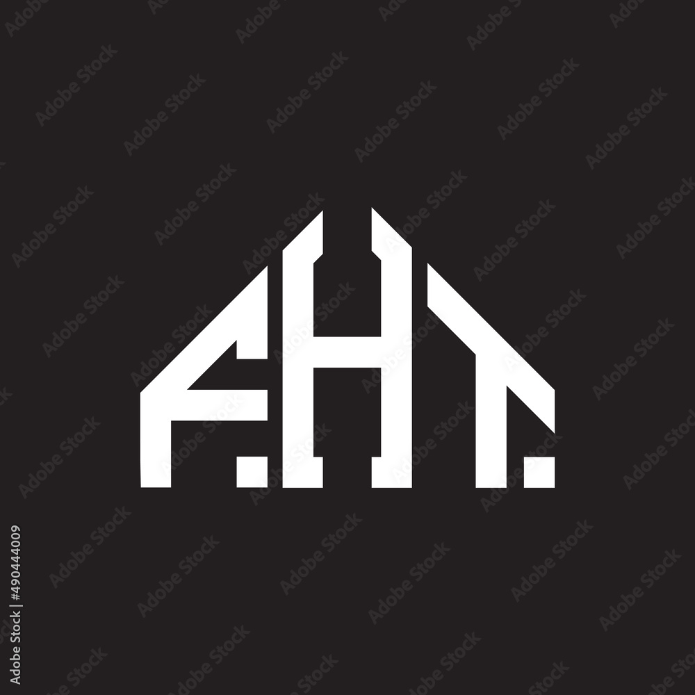 FHT letter logo design on black background. FHT creative initials letter logo concept. FHT letter design.