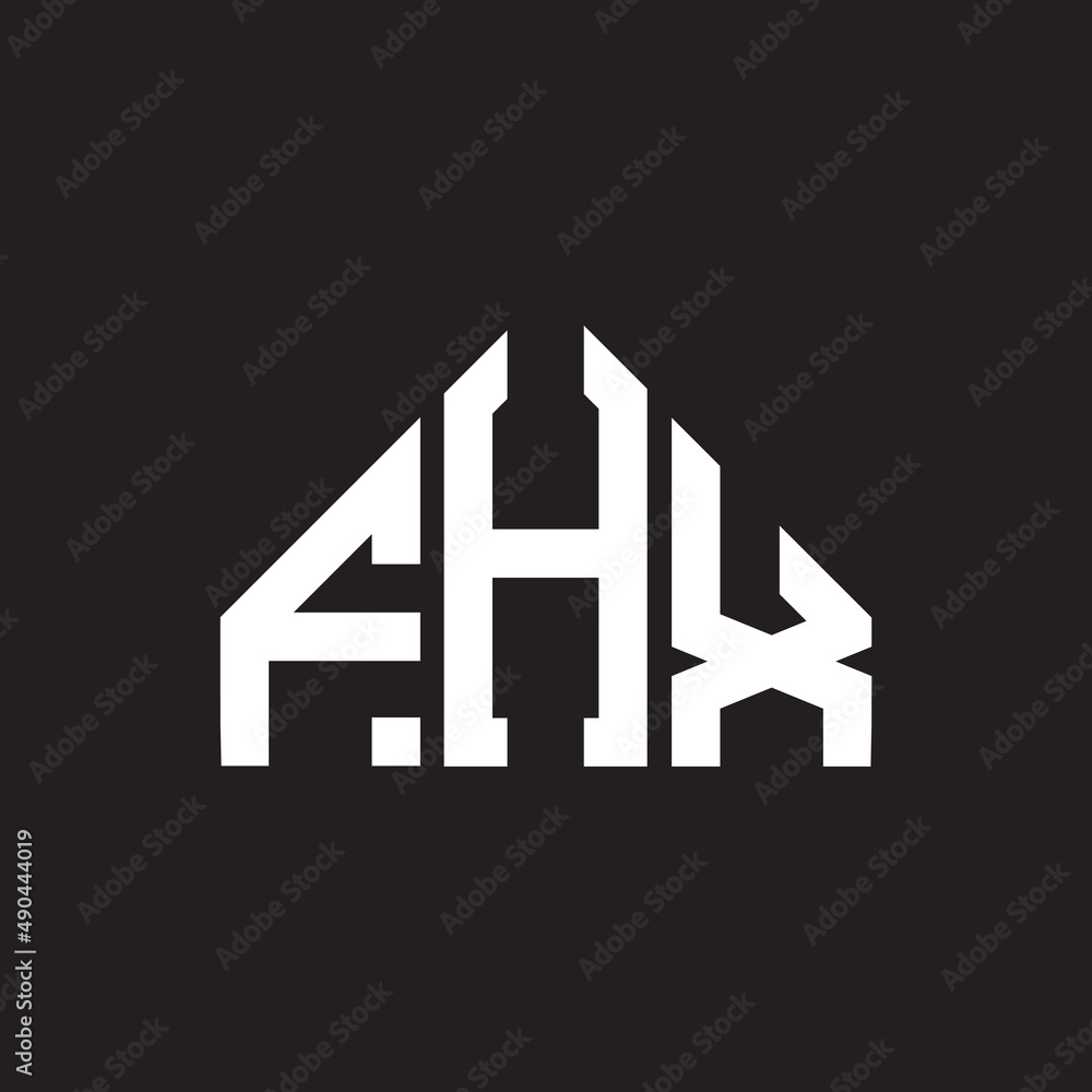 FHX letter logo design on black background. FHX creative initials letter logo concept. FHX letter design. FHX letter logo design on black background. FHX creative initials letter logo concept. FHX letter design.
