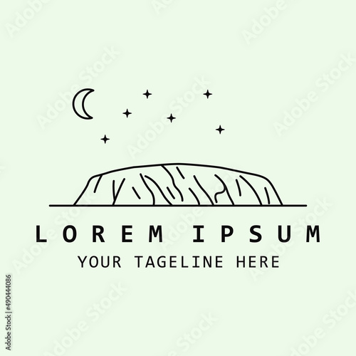 ayers creative logo line art icon design minimalist vector illustration