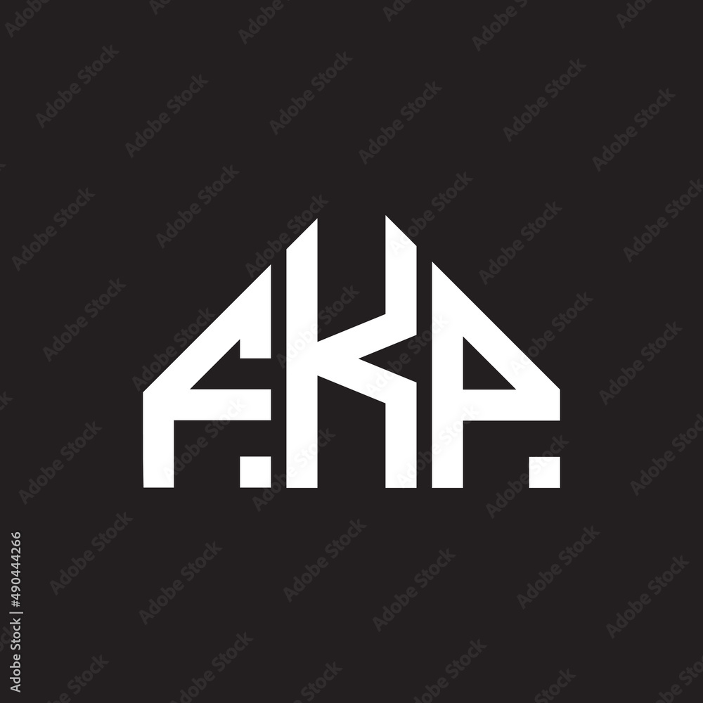 FKP letter logo design on black background. FKP creative initials letter logo concept. FKP letter design.
