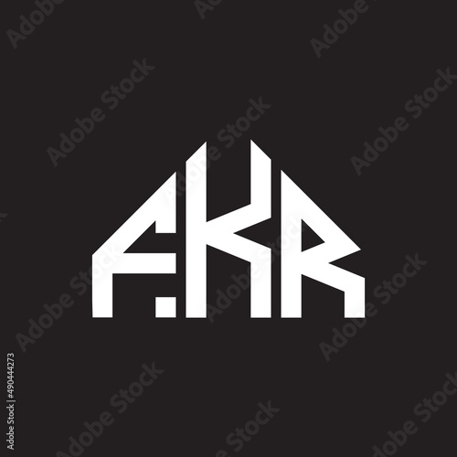FKR letter logo design on black background. FKR creative initials letter logo concept. FKR letter design.FKR letter logo design on black background. 