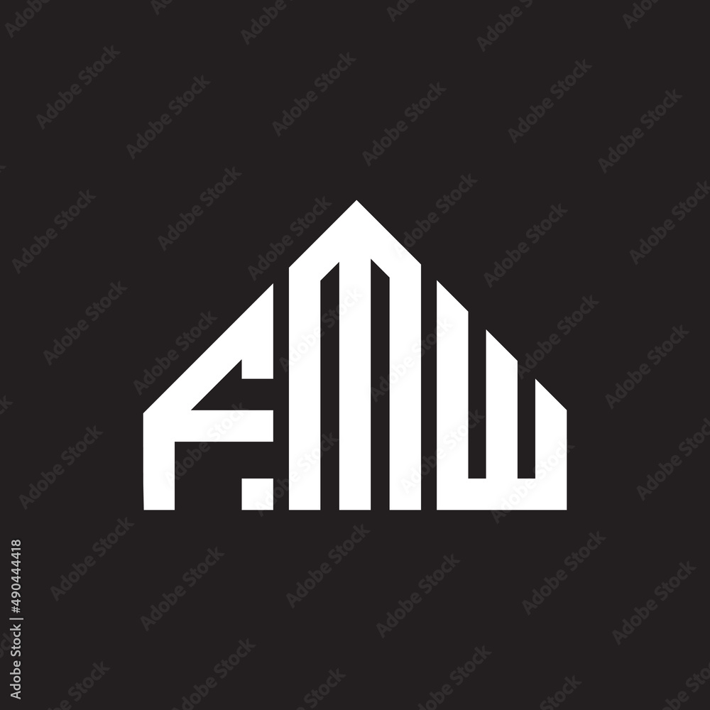 FMW letter logo design on black background. FMW creative initials letter logo concept. FMW letter design. FMW letter logo design on black background. FMW creative initials letter logo concept. FMW letter design.