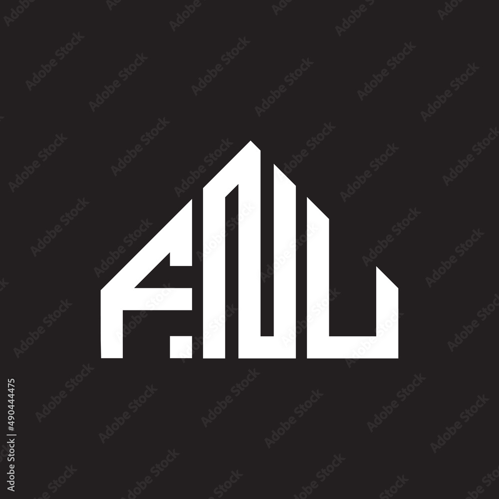 FNU letter logo design on black background. FNU creative initials letter logo concept. FNU letter design. FNU letter logo design on black background. FNU creative initials letter logo concept. FNU letter design.