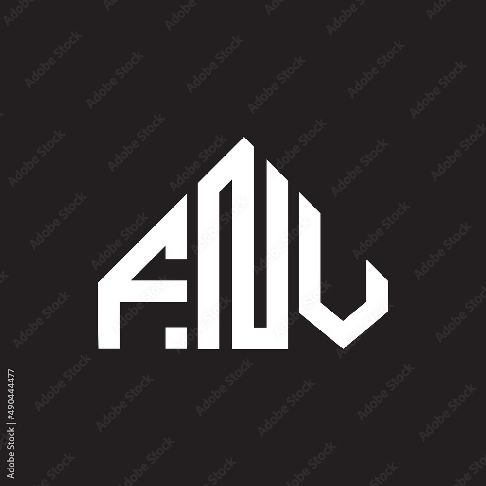 FNV letter logo design on black background. FNV creative initials letter logo concept. FNV letter design. FNV letter logo design on black background. FNV creative initials letter logo concept. FNV letter design.