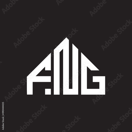 FNG letter logo design on black background. FNG creative initials letter logo concept. FNG letter design.