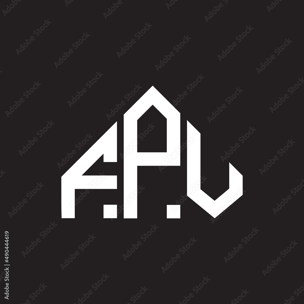 FPV letter logo design on black background. FPV creative initials letter logo concept. FPV letter design. FPV letter logo design on black background. FPV creative initials letter logo concept. FPV letter design.