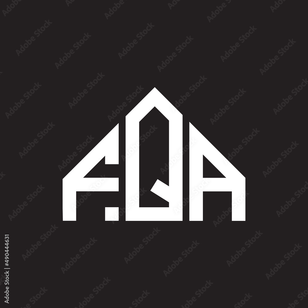 FQA letter logo design on black background. FQA creative initials letter logo concept. FQA letter design. FQA letter logo design on black background. FQA creative initials letter logo concept. FQA letter design.