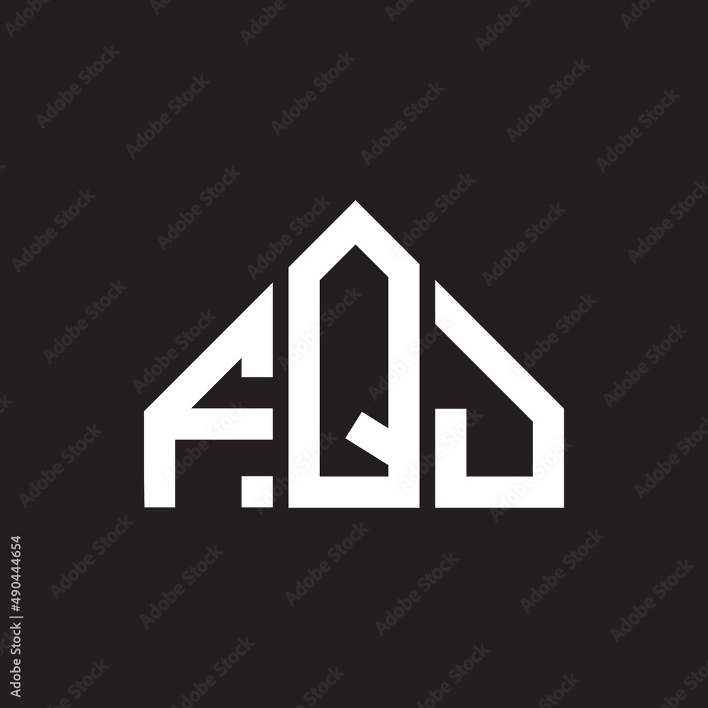 FQJ letter logo design on black background. FQJ creative initials letter logo concept. FQJ letter design. FQJ letter logo design on black background. FQJ creative initials letter logo concept. FQJ letter design.